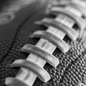 Black & White Football Art, Boys Room Sports Decor on Print, Canvas or Metal, Sports Wall Art, Kids Room Football Pictures
