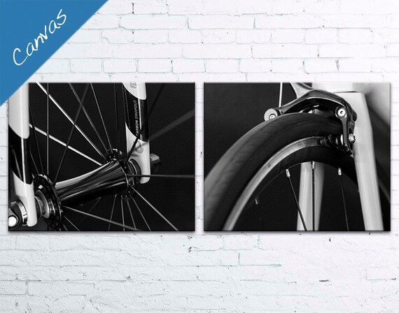 Bike Art Set Of 2 Prints Canvas Wall Industrial Decor - Bicycle Wall Art Canvas Bike Art Set Of 2 Prints Canvas Wall Industrial Decor - Bicycle Wall Art Canvas