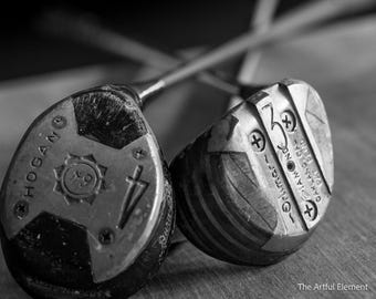 Golf Club Print, Black and White Fine Art Photograph, Golf decor, Golf gifts for men, Sports Art on Print, Canvas or Metal