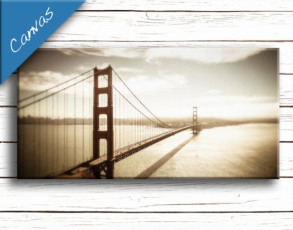 Living room decor San Francisco art Coastal art Canvas art Home decor wall art Fine art photography / Golden Gate Bridge
