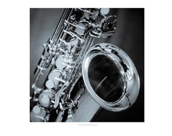 Saxophone Print, Jazz Art, Music Wall Art Decor, Alto Sax Photography | Print, Canvas and Metal