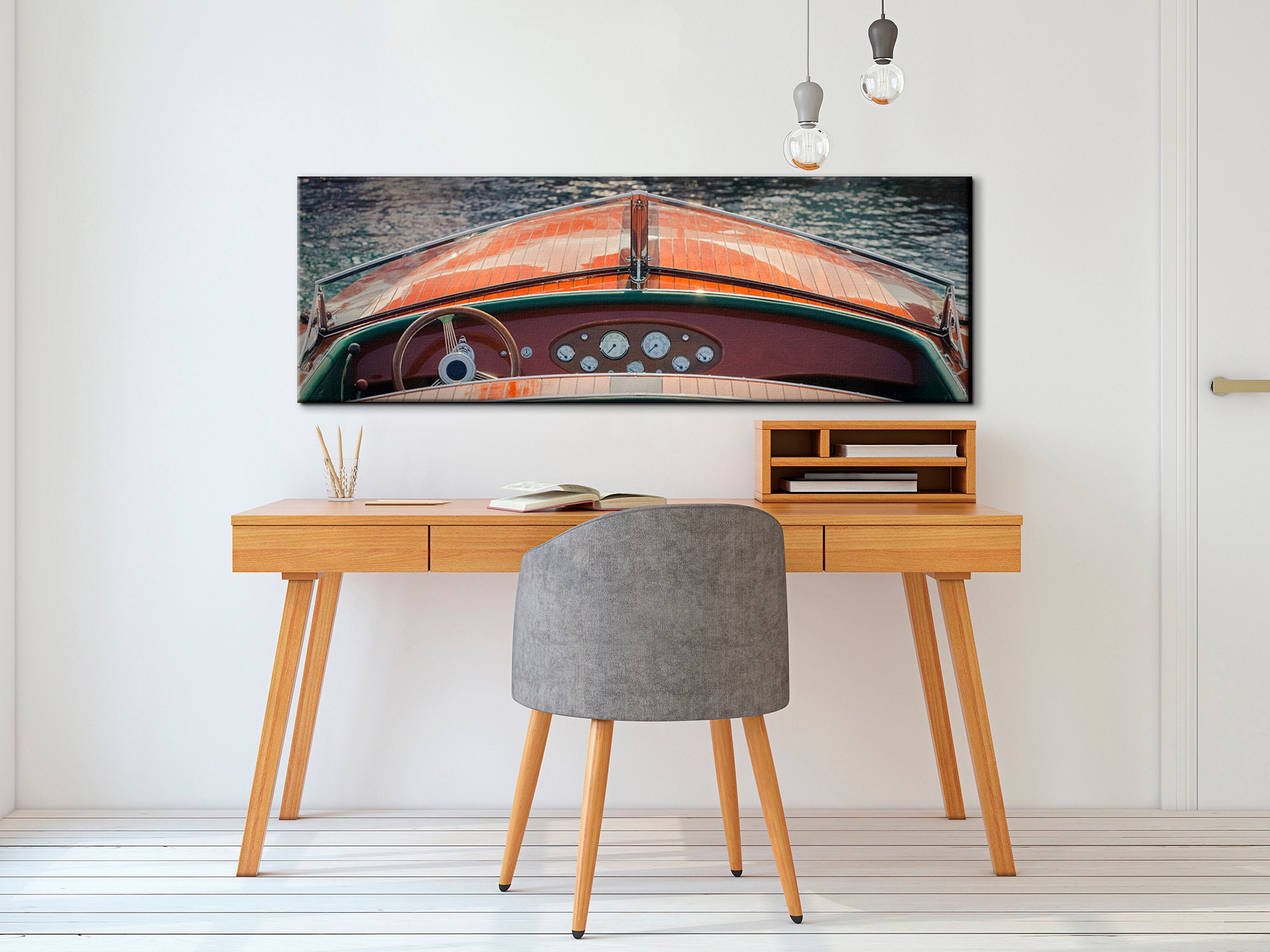 Vintage Wooden Boat Art Nautical Wall Art Lake House Decor Etsy