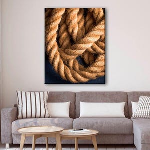 Coastal decor, Nautical decor, Boat wall art, Beach decor, Lake house decor, Sailing home decor, Nautical Rope Art No 1