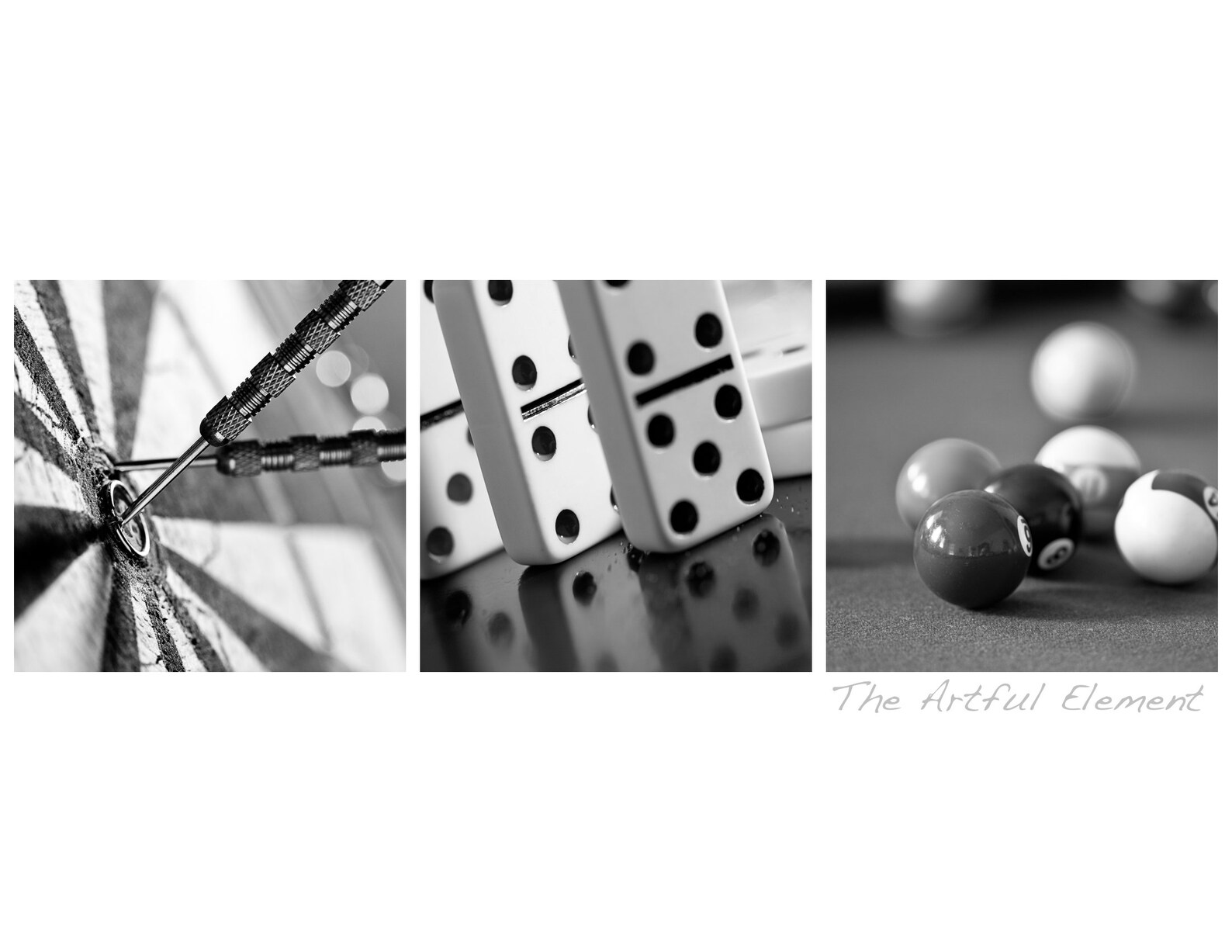 Game Room Wall Art 9 Canvas Set Black and White Photography Etsy