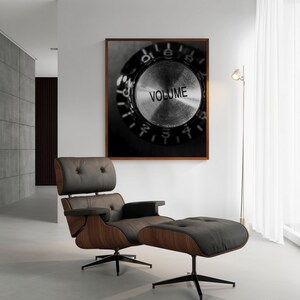 Electric Guitar Volume Knob Art Print, Music Studio Wall Decor | Print, Canvas or Metal