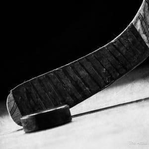 Ice Hockey Print, Black and White Hockey Sports decor, Sports Pictures for Boys Room, Hockey Art on Print, Canvas or Metal