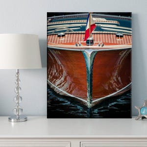Nautical art, Wooden boat, Boats, Beach decor, Coastal art, Lake house decor, Wood Boat Bow Vertical