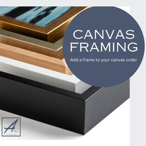 Add a Canvas Frame to your order, Professional Framing ADD ON, Contemporary Wood Float Frame with your Canvas Purchase