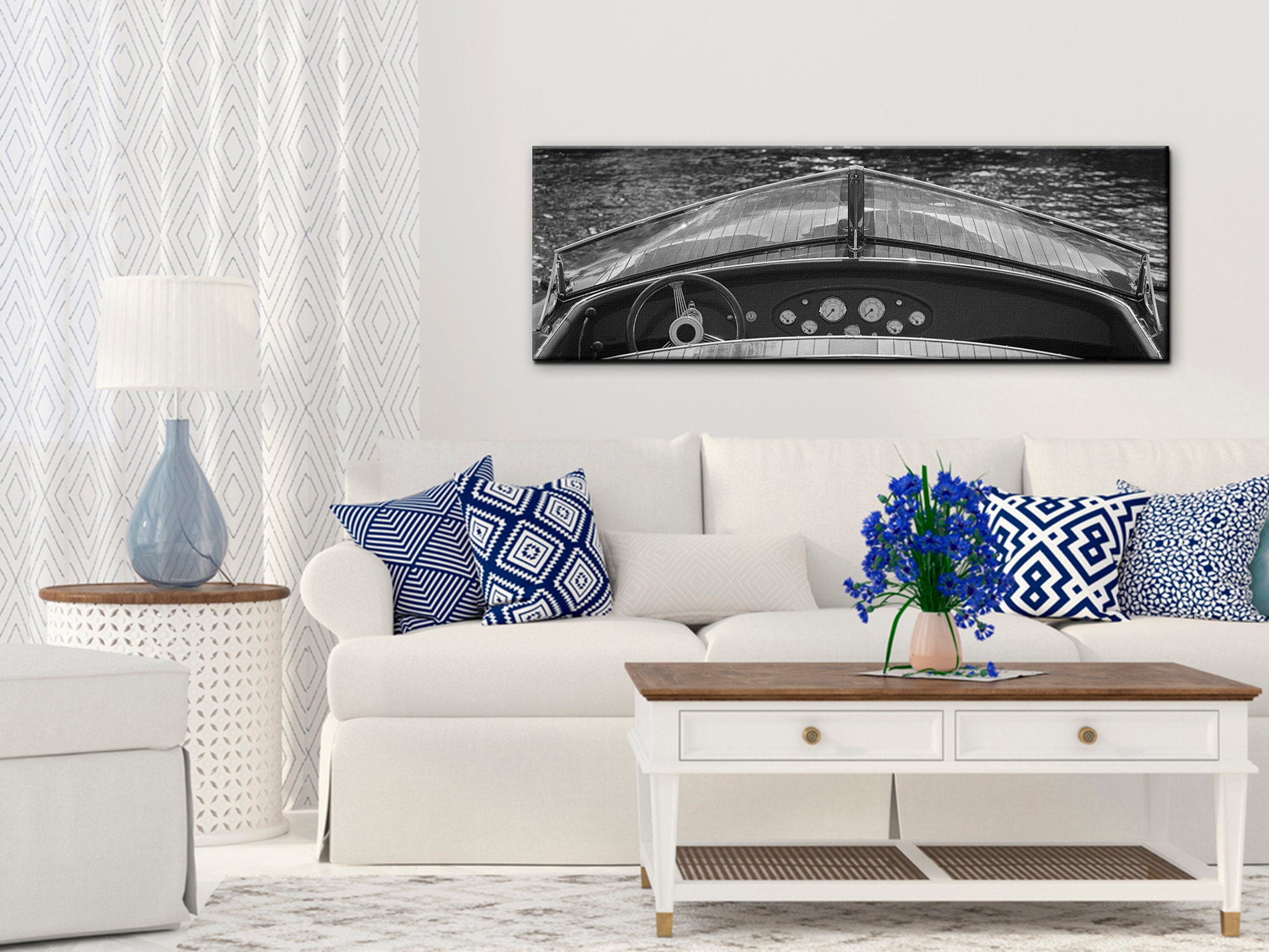 Vintage Wooden Boat Art Nautical Wall Art Lake House Decor Etsy