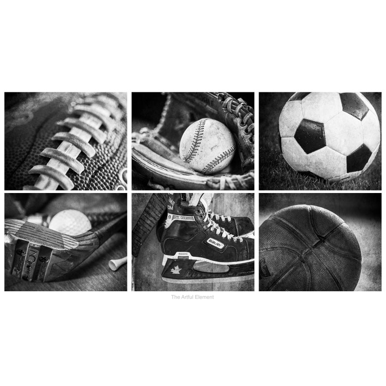 Sports wall art on Print or Canvas, Vintage sports decor, Sports prints, Football,Baseball,Basketball,Soccer,Hockey,Golf image 2