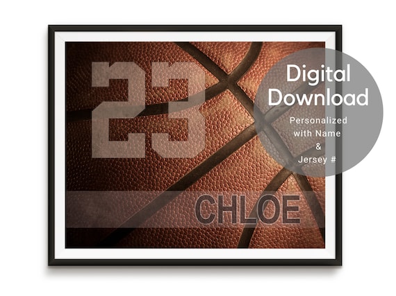 Personalized Basketball PRINTABLE Art Basketball Gift With | Etsy