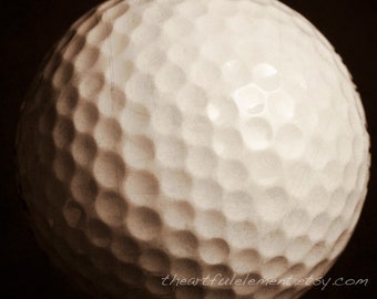 Golf decor, Golf ball art photograph, Teen Room Decor, Golfing Art Print or Canvas wall art, Man Cave Sports Decor