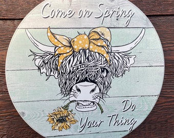 Highlander Cow Spring - Paint Your Decor