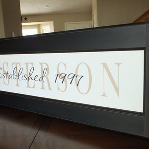 Personalized Family Name Sign Name Frame 13x42 image 3