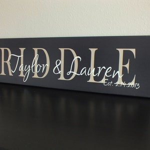 Personalized family name sign Established in sign 7x24 image 1