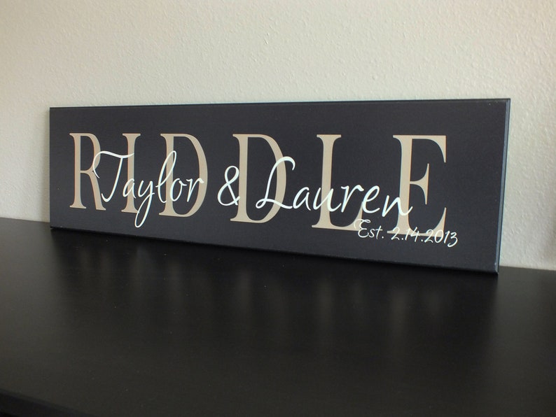 Personalized family name sign Established in sign 7x24 image 1