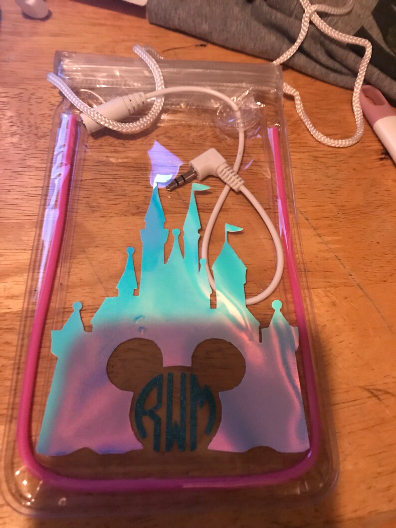 Disney Castle inspired Waterproof phone pouch