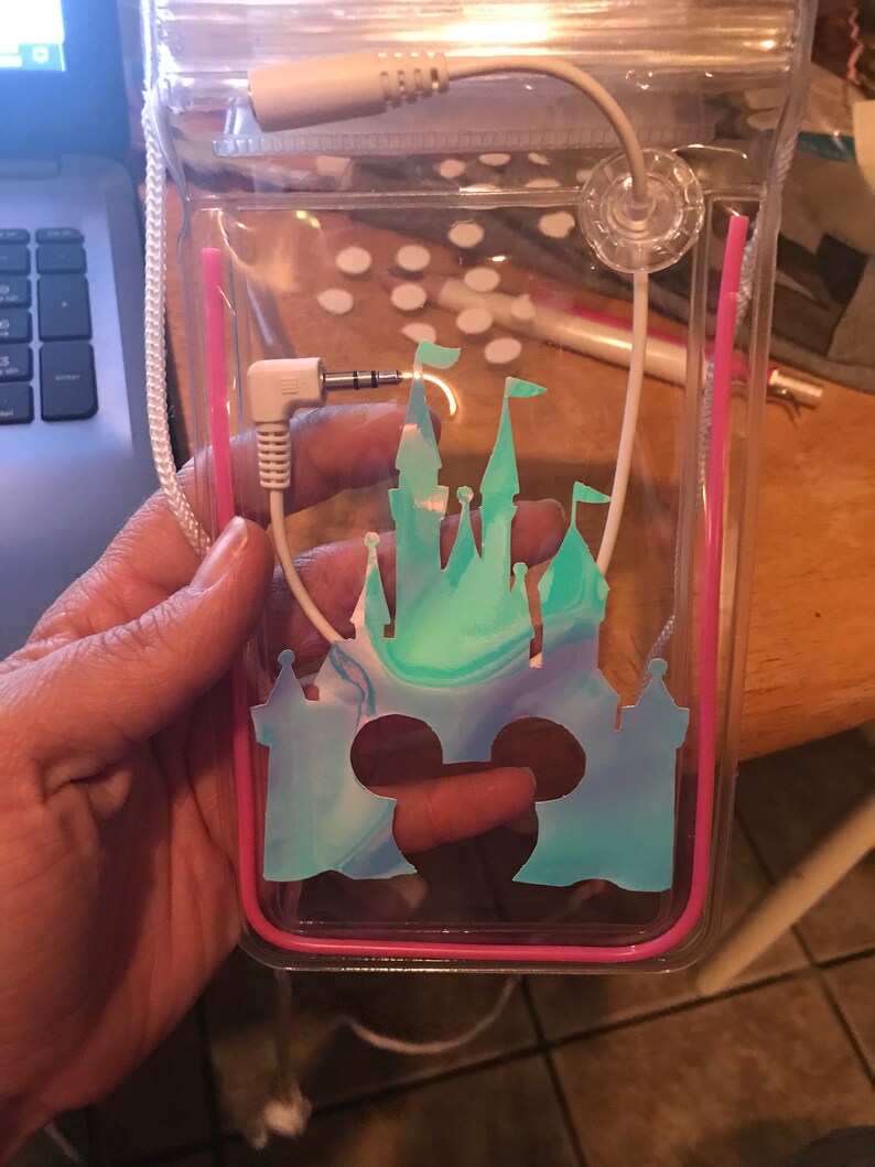 Disney Castle inspired Waterproof phone pouch