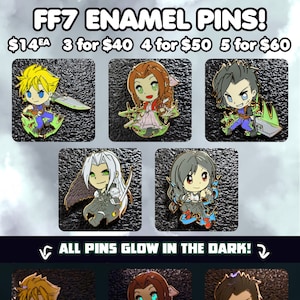 Final Fantasy 7 Enamel Pins!
