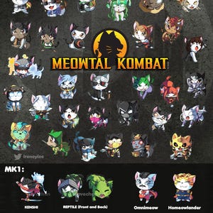 Porte-clés chat Meowtal Kombat