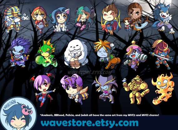 Darkstalkers and Tatsunoko Vs Capcom Charms! - Etsy
