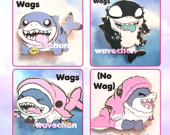 Shark on Land Enamel Pins