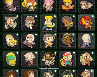 ¡Pines de esmalte de Street Fighter (SF6) con Ibuki, Makoto y Sakura!