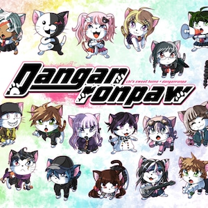 DanganronPAW 2.5 inch Cat keychains!