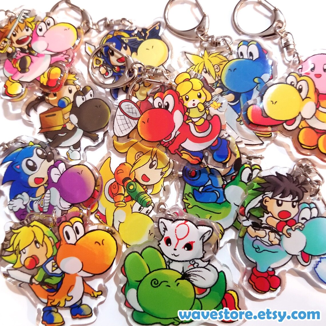 Yoshi Baby Keychains Etsy