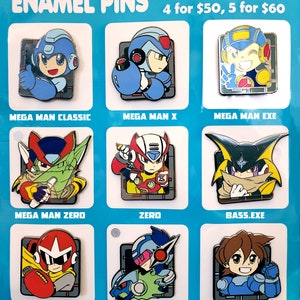 Mega Man Enamel Pins!