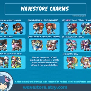 Mega Man Series Charms