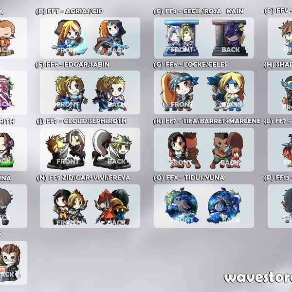 Final Fantasy Double Sided Acrylic Charms!