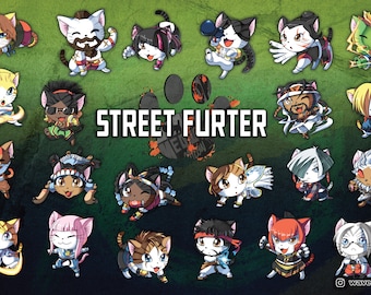 ¡Street Furter 6 llaveros de gato de 2,5"!