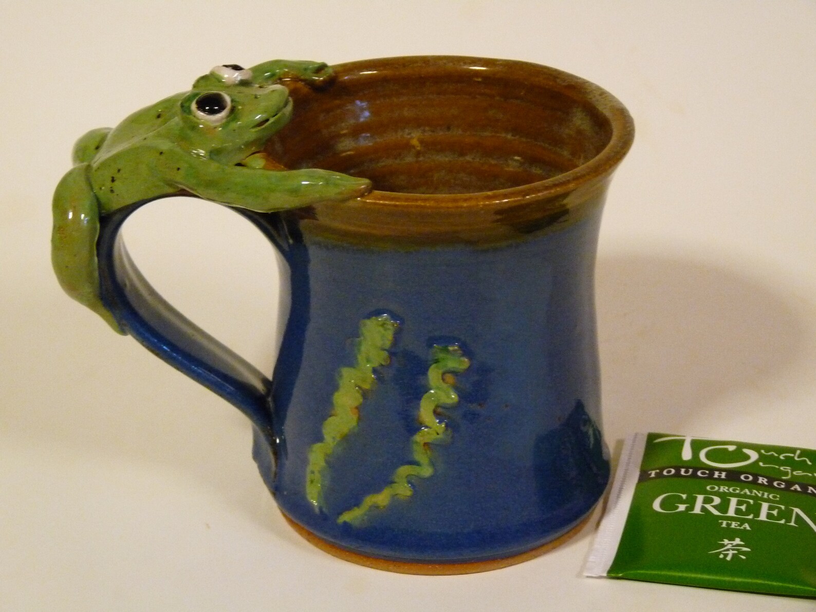 FROG MUG Handmade Mug Blue Mug with FROG Coffee Mug with Etsy