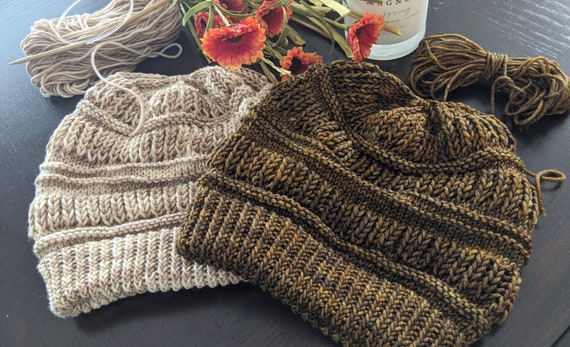 First Snow Beanie PDF Pattern, Knit Texture Hat (digital 