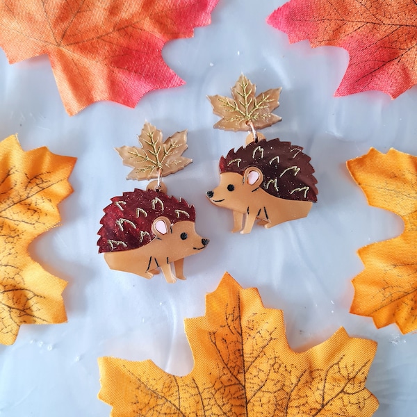 Hedgehog earrings