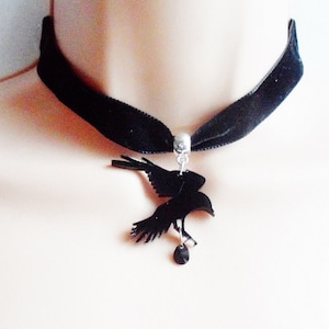 Dark romance - Crow velvet choker