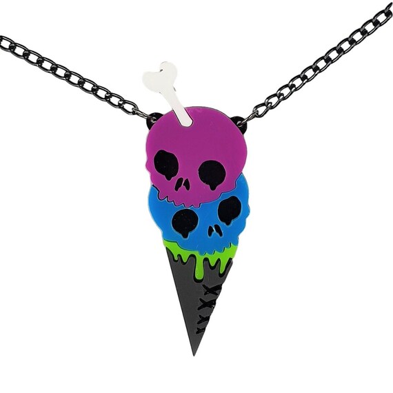 Pastel Gothic Ice Cream Necklace - Etsy