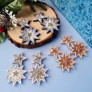 Starlight star dangle drop earrings
