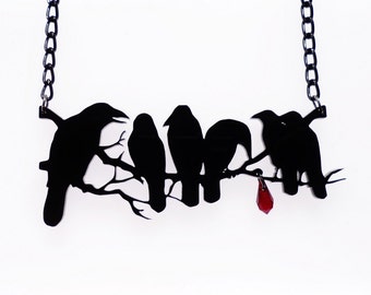 Murder of crows necklace