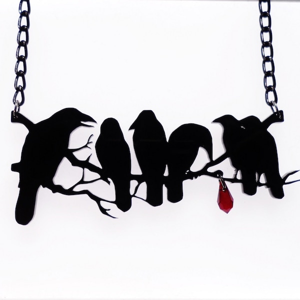 Murder of crows necklace