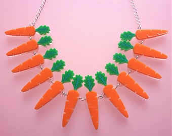 Carrot charm necklace