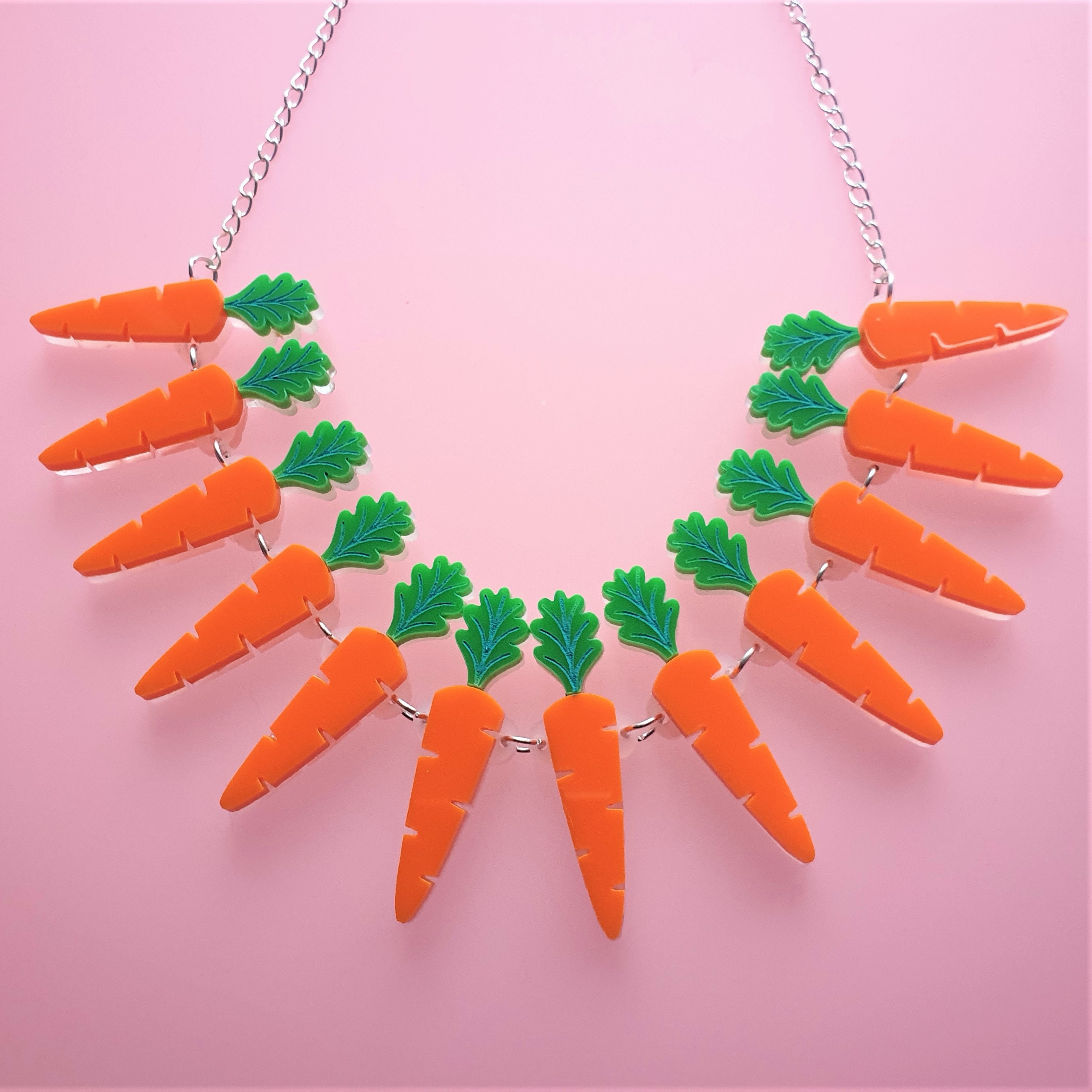 Buy Carrot Charm Necklace Online in India - Etsy