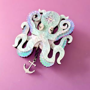 Octopus brooch or necklace- cosmic rock