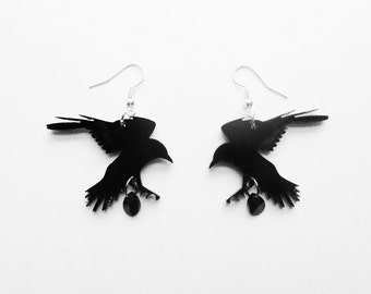 Dark romance - Crow earrings