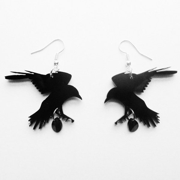 Dark romance - Crow earrings