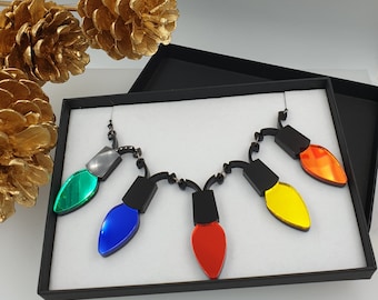 Christmas lights necklace