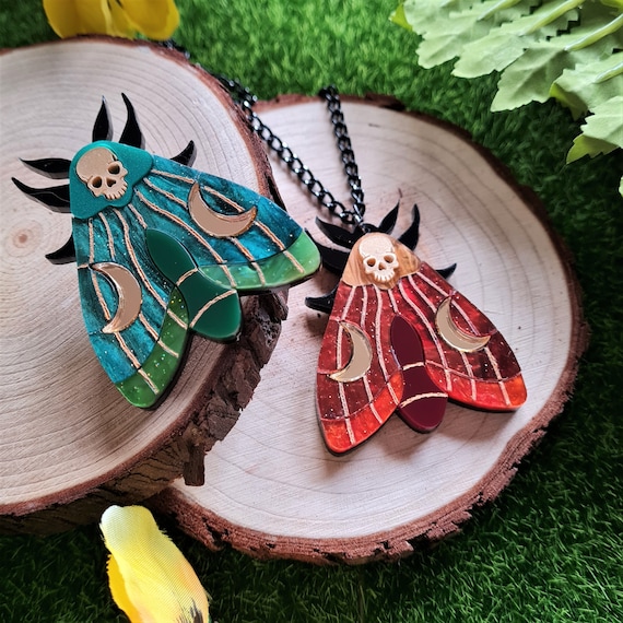 Mystic Moth Brooch or Necklace Etsy Australia