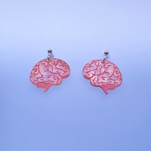 Brain halloween earrings
