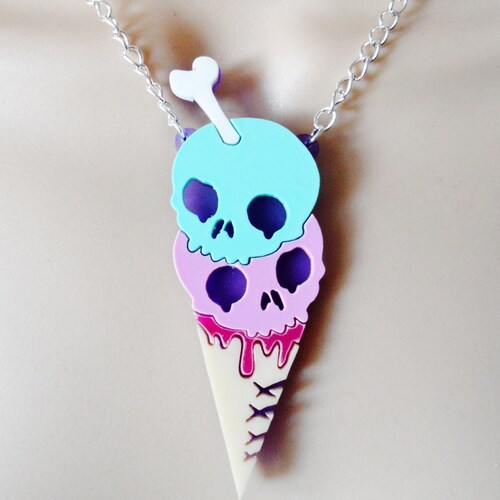 Pastel Gothic Ice Cream Necklace - Etsy